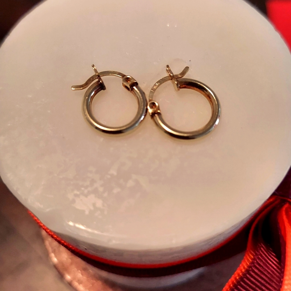Small gold hoop earrings